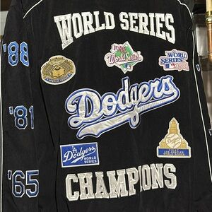 Black XL varsity-style 1988 Los Angeles Dodgers World Series jacket